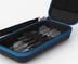 Darts Case in Blue and Black - Inside case view of darts