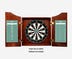 DW Original Bulldog Cabinet - Open with Dartboard, Outchart, and Scoreboard