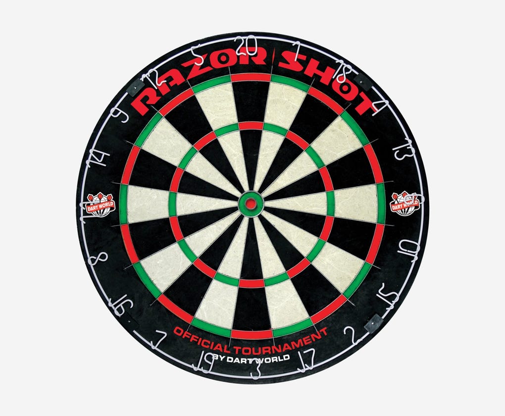 DW Original RAZOR SHOT Bristle Dartboard - Front