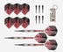 DW Original Piranha Razor 01 Soft Tip Darts - Includes 3 dart barrels, 9 pixel tips, 3 shafts, 9 flights, and bottle opener.
