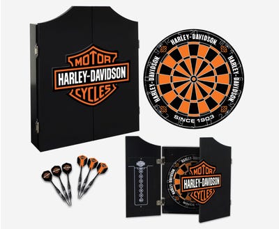 Harley-Davidson™ Classic Darts Kit - Includes Cabinet, Dartboards, and two sets of darts