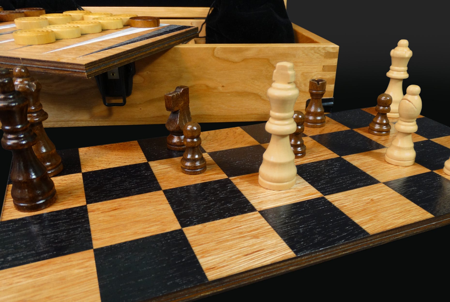 Harley-Davidson chess set and other popular games available from DW Original